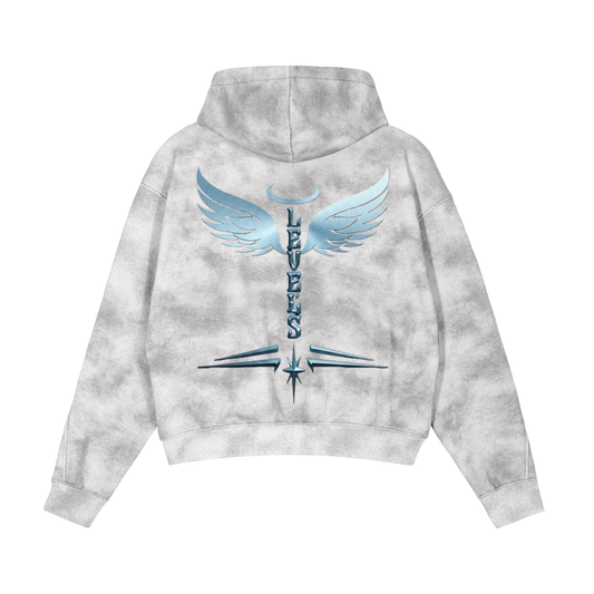 Dirty Washed Zip-Up Fleece Hoodie