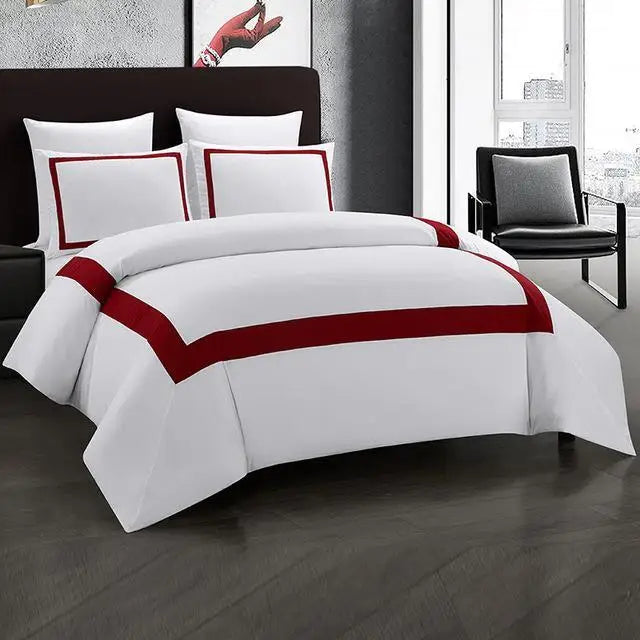 Luxury Geometric Stitching Duvet Cover Bedding Set