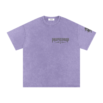 Snow Washed Oversized Cotton T-Shirt