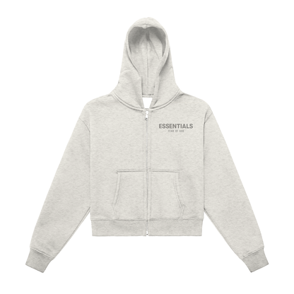 Women’s Fleeced Zip-Up Cropped Hoodie