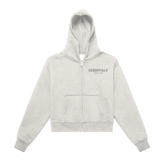 Women’s Fleeced Zip-Up Cropped Hoodie
