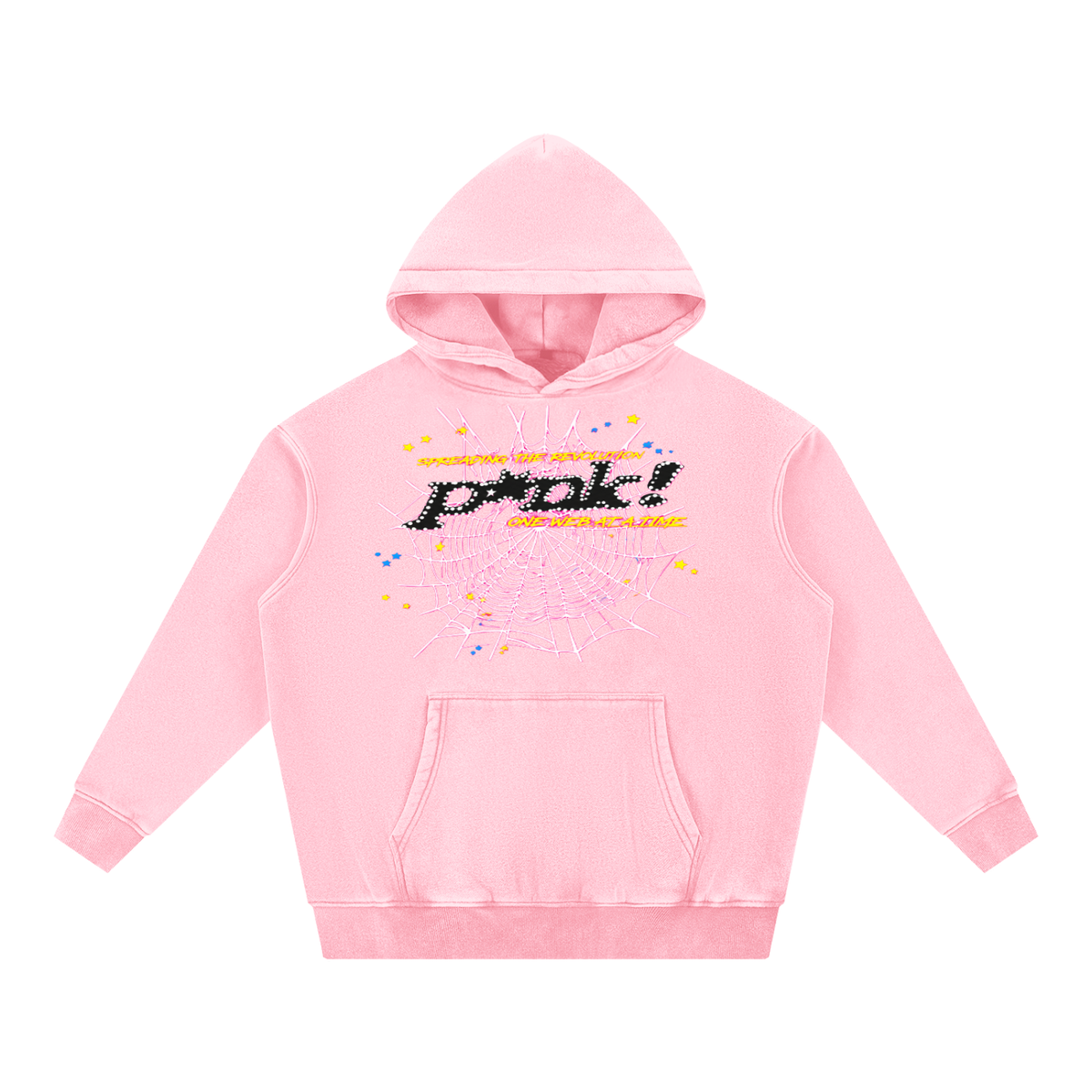 Pink Spyder Snow Wash Fleece Oversize Hoodie