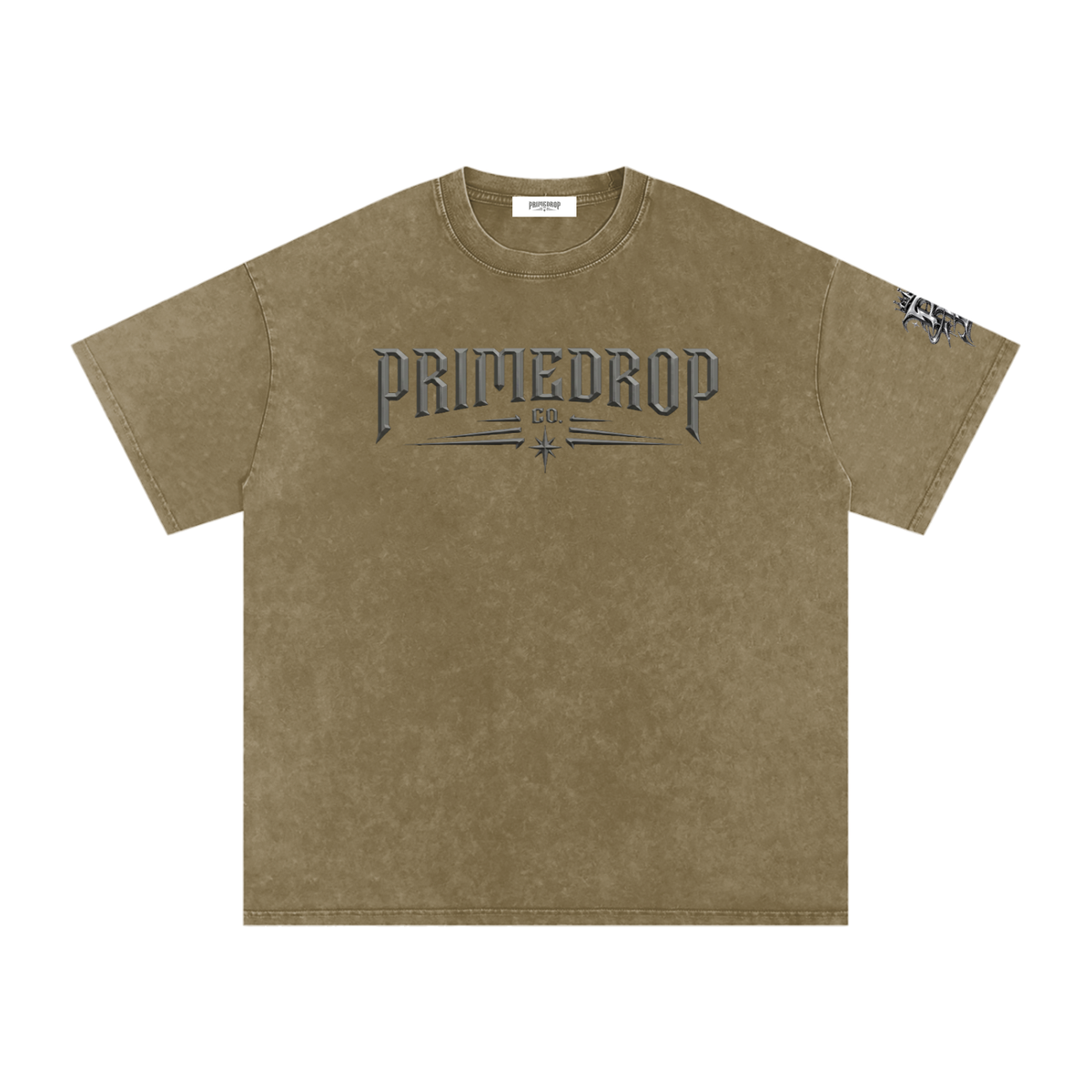 Snow Washed Oversized Cotton T-Shirt