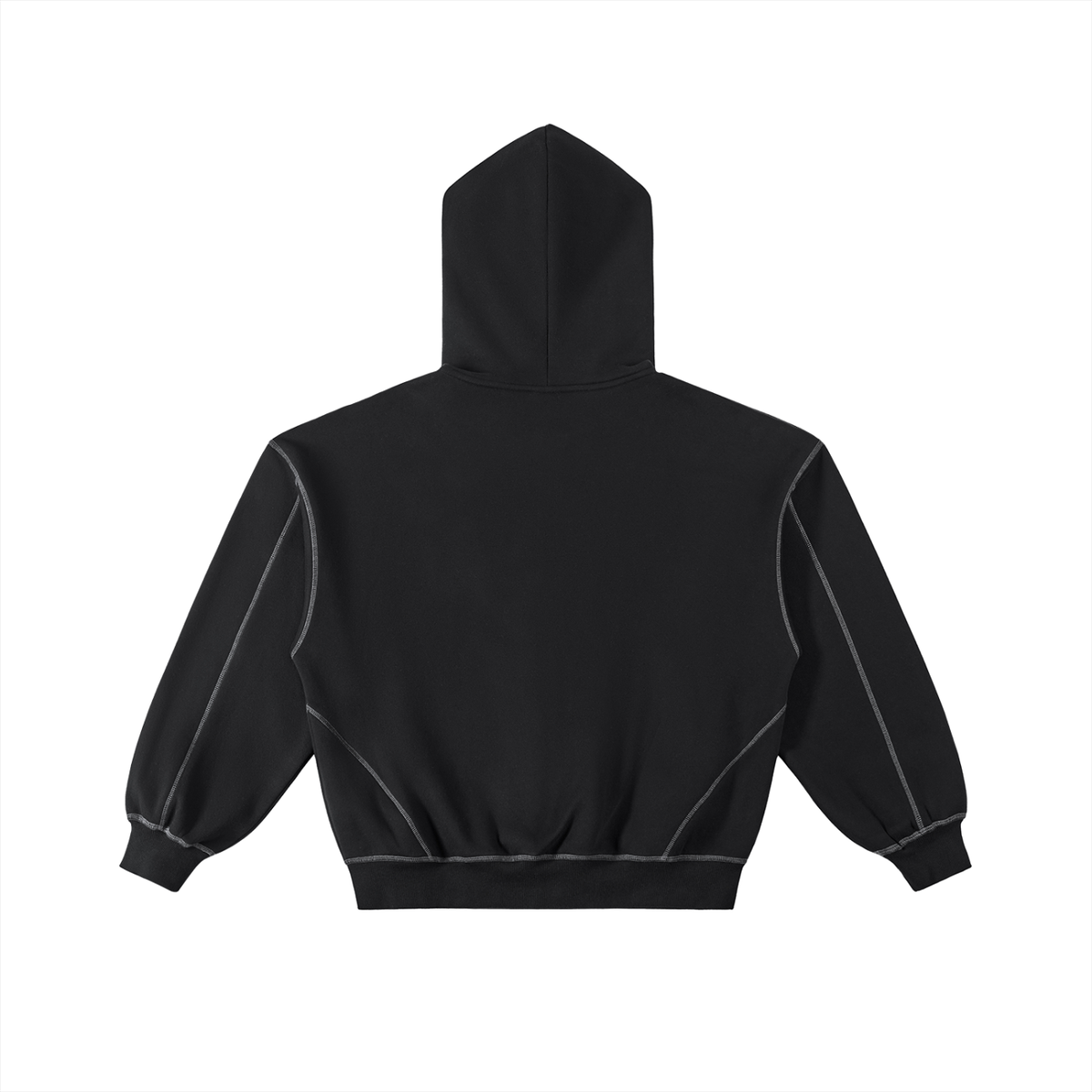 Essentials Fear of God Contrast-Stitched Boxy Fleece Zip Hoodie