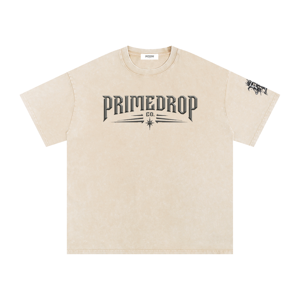 Snow Washed Oversized Cotton T-Shirt