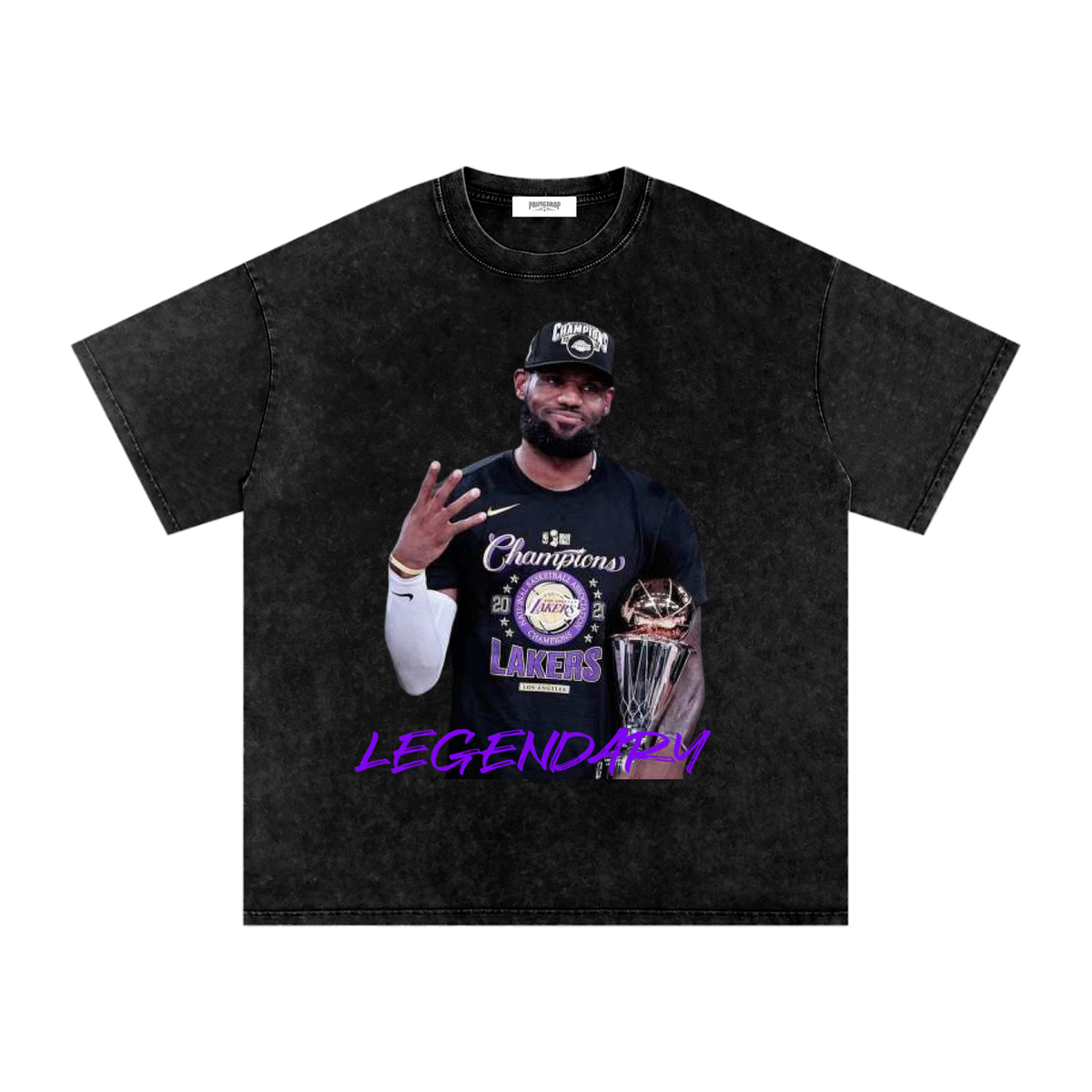 Lebron Legendary Snow Washed Oversized Cotton T-Shirt