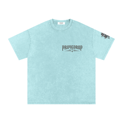 Snow Washed Oversized Cotton T-Shirt