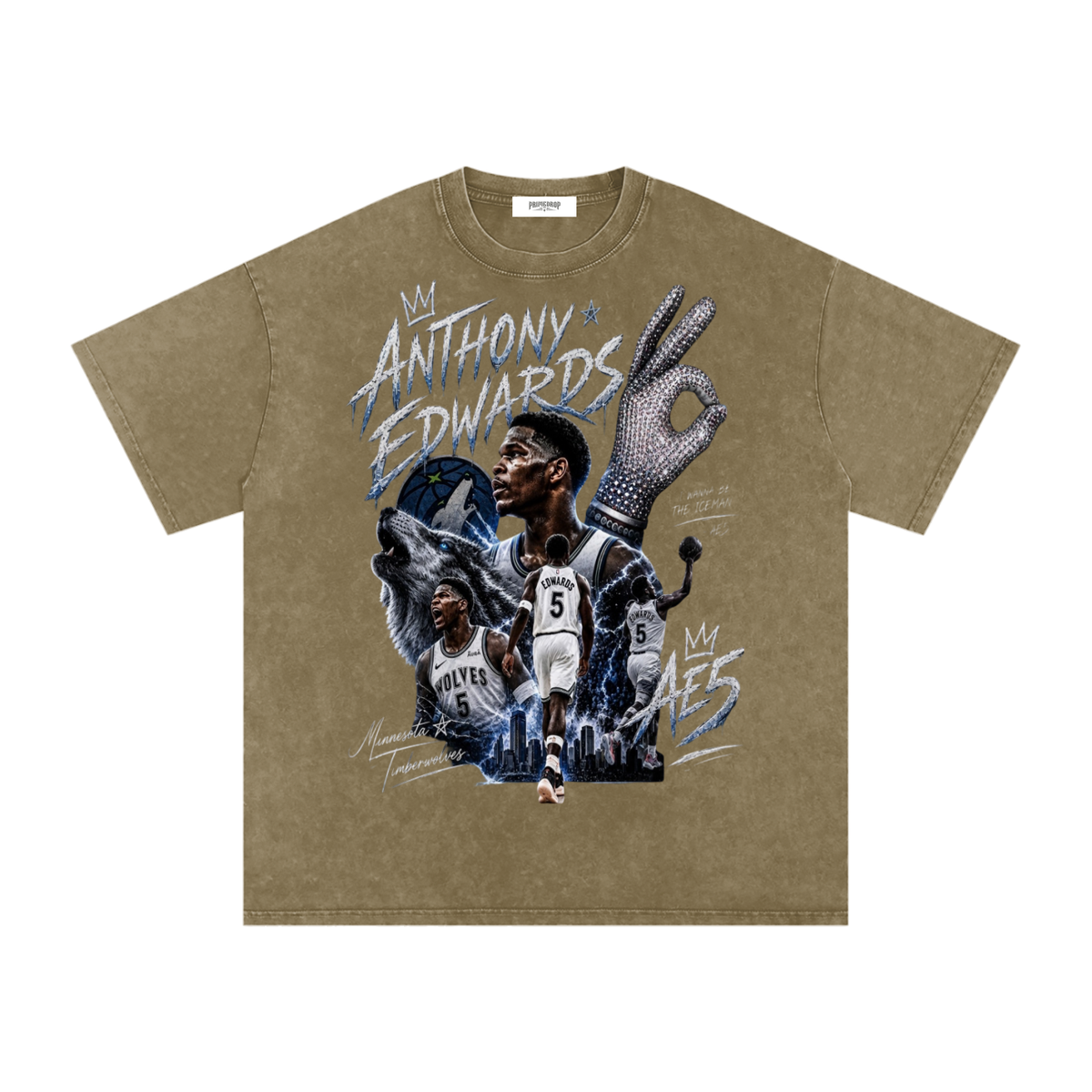 Iceman Ant Man Snow Washed Oversized Cotton T-Shirt
