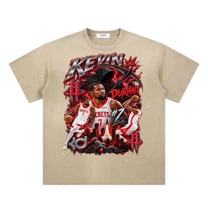 Slim Reaper KD Hand-Frayed Sunfade Paint Splatter T-Shirt
