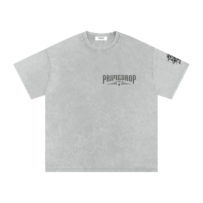 Snow Washed Oversized Cotton T-Shirt