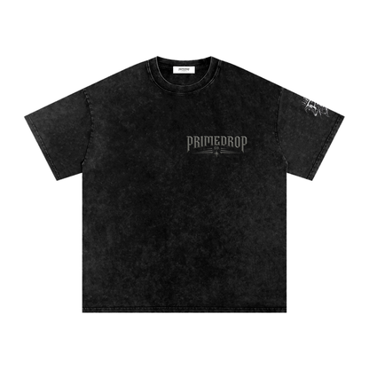 Snow Washed Oversized Cotton T-Shirt