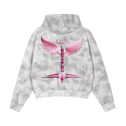 Dirty Washed Zip-Up Fleece Hoodie