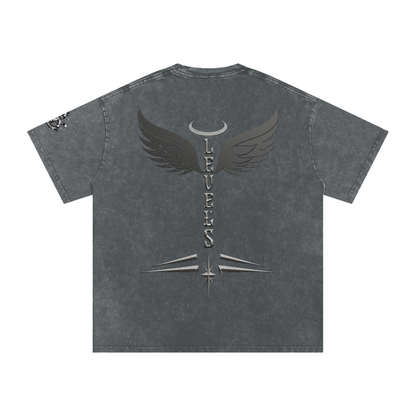 Snow Washed Oversized Cotton T-Shirt