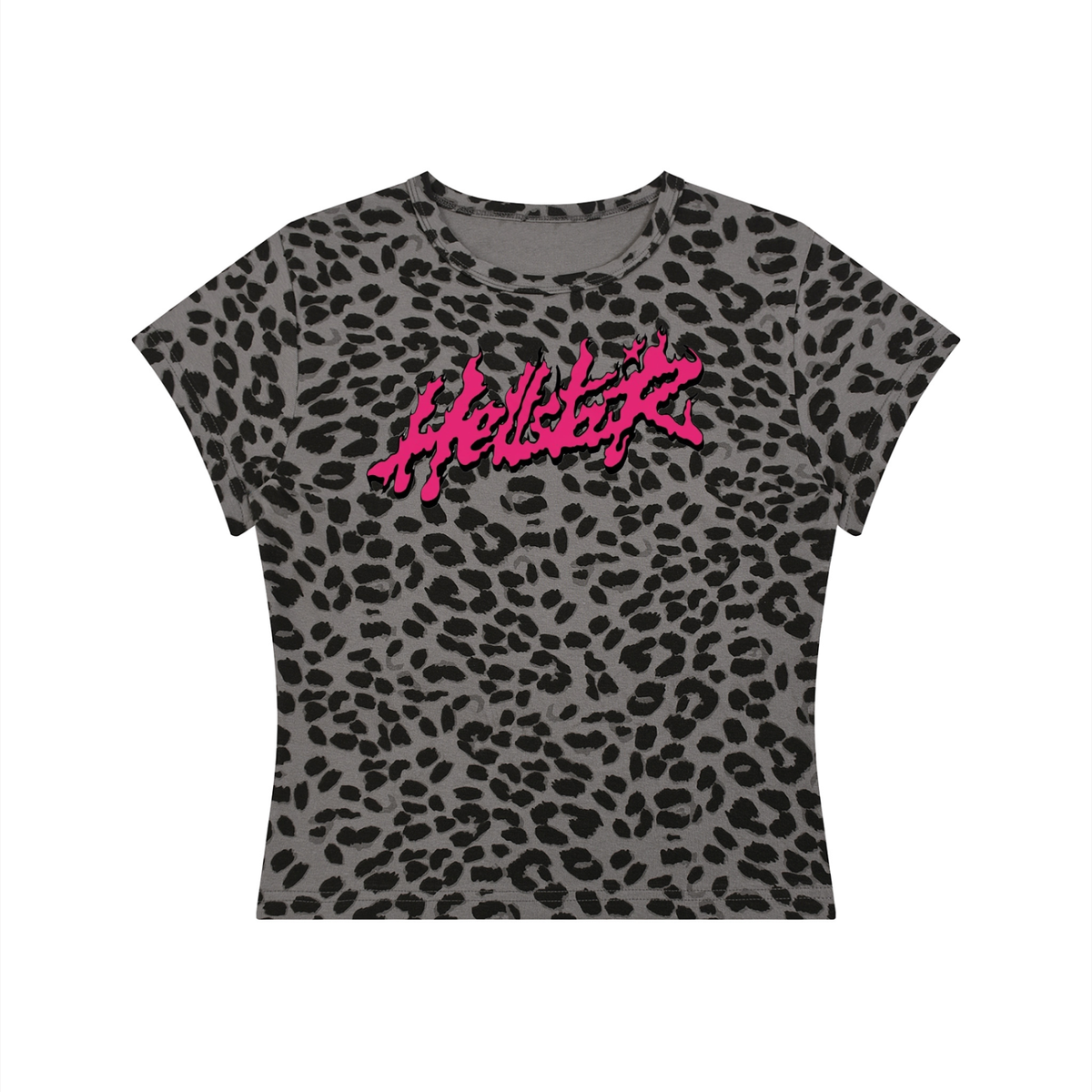 HellStar Women’s Leopard Print Crop T-Shirt