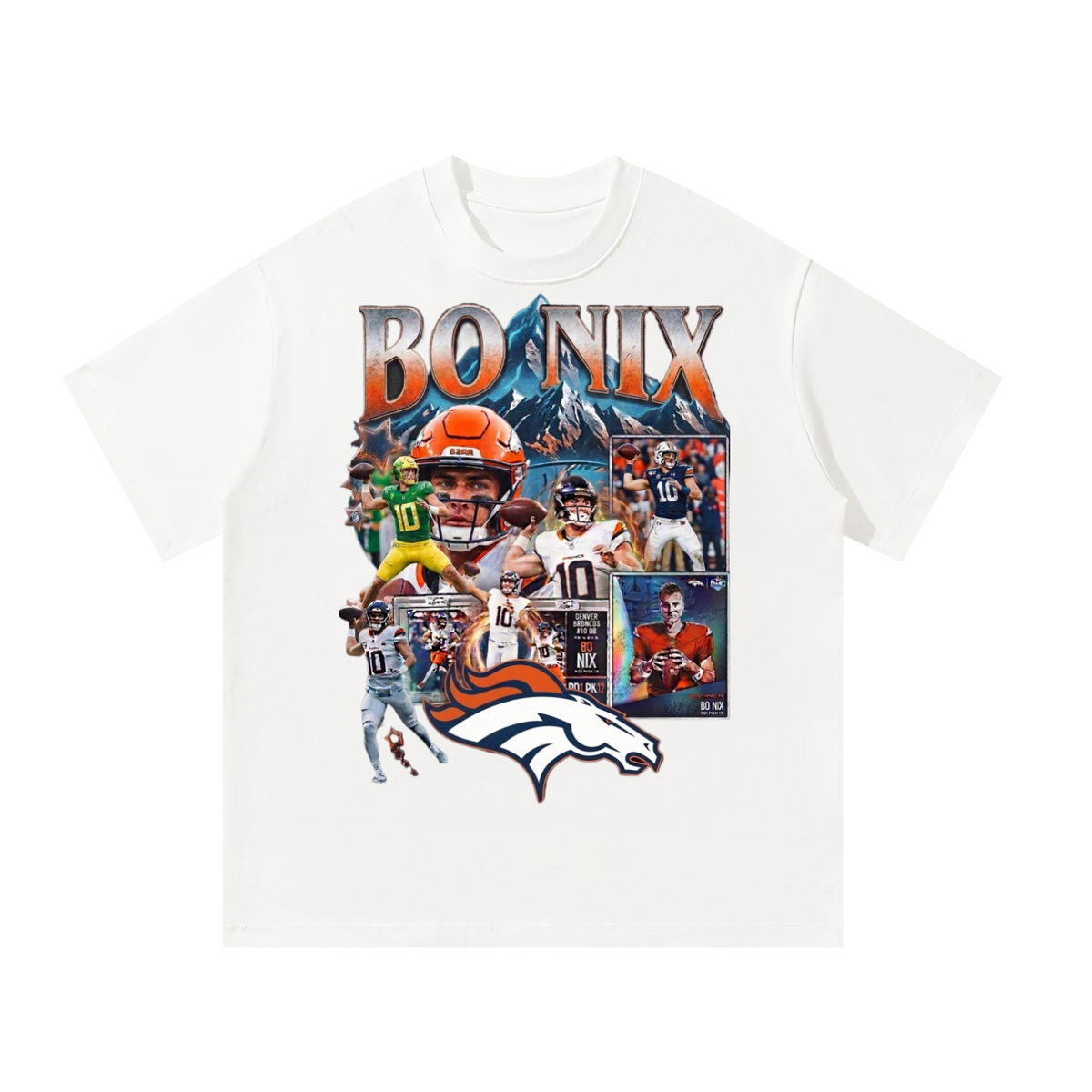 Bo Nix #10 Unisex Oversized T-Shirt
