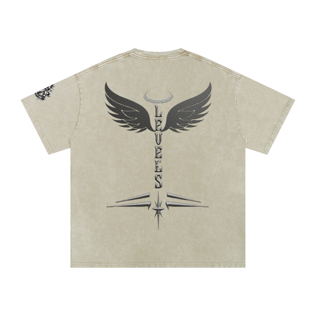Snow Washed Oversized Cotton T-Shirt