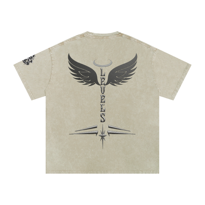 Snow Washed Oversized Cotton T-Shirt