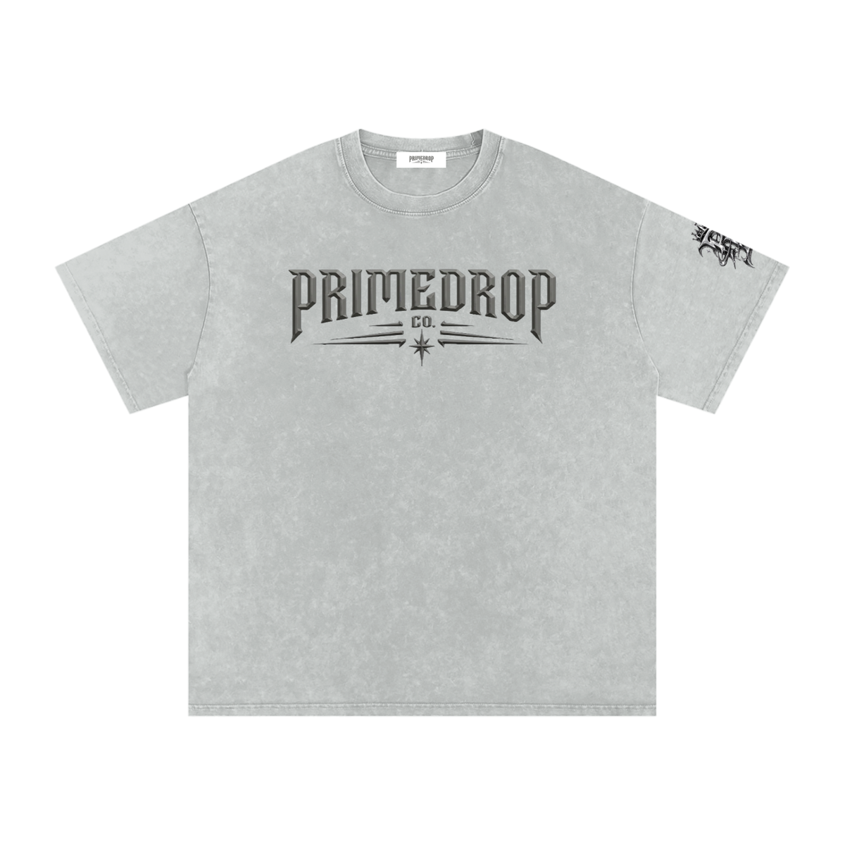 Snow Washed Oversized Cotton T-Shirt