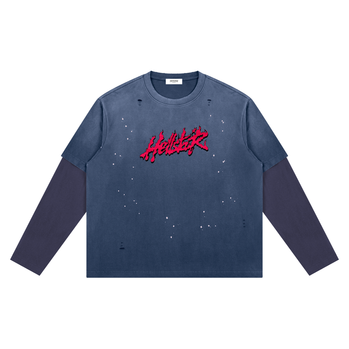 HellStar Unisex Vintage Wash Distressed Layer T-Shirt