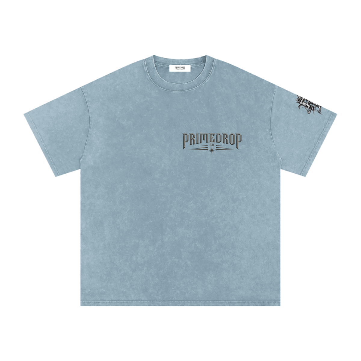 Snow Washed Oversized Cotton T-Shirt