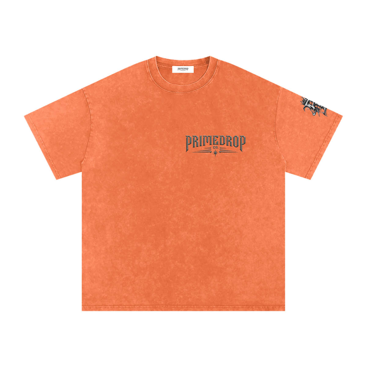 Snow Washed Oversized Cotton T-Shirt