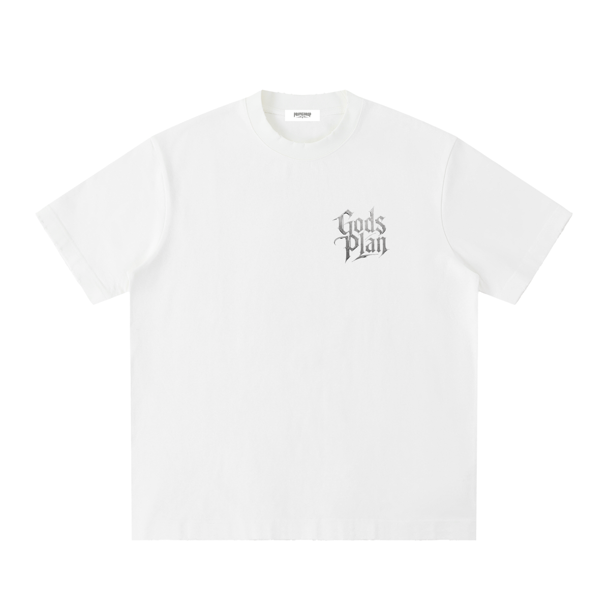 Heavyweight Vintage Washed Frayed T-Shirt God's Plan