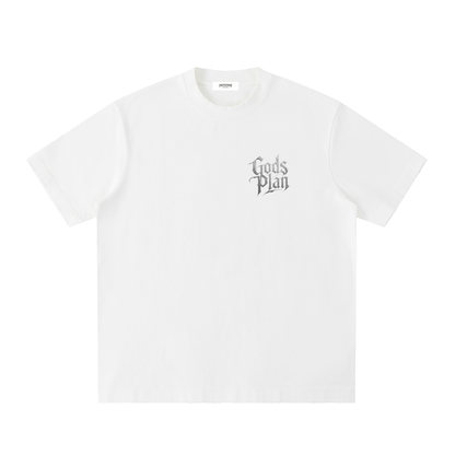 Heavyweight Vintage Washed Frayed T-Shirt God's Plan