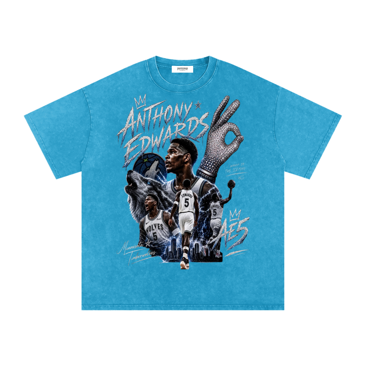 Iceman Ant Man Snow Washed Oversized Cotton T-Shirt