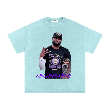 Lebron Legendary Snow Washed Oversized Cotton T-Shirt