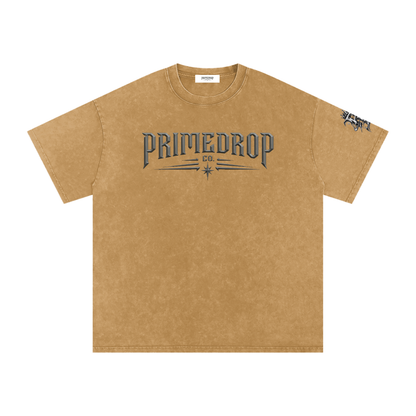 Snow Washed Oversized Cotton T-Shirt