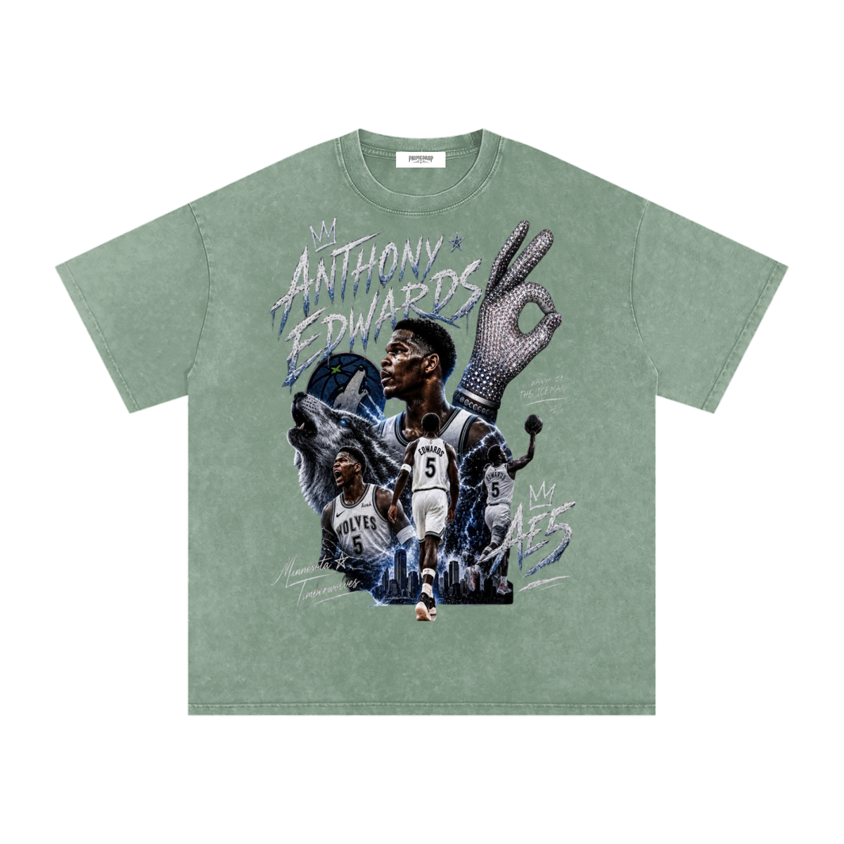 Iceman Ant Man Snow Washed Oversized Cotton T-Shirt
