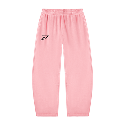 Unisex Vintage Washed Barrel Leg Sweatpants