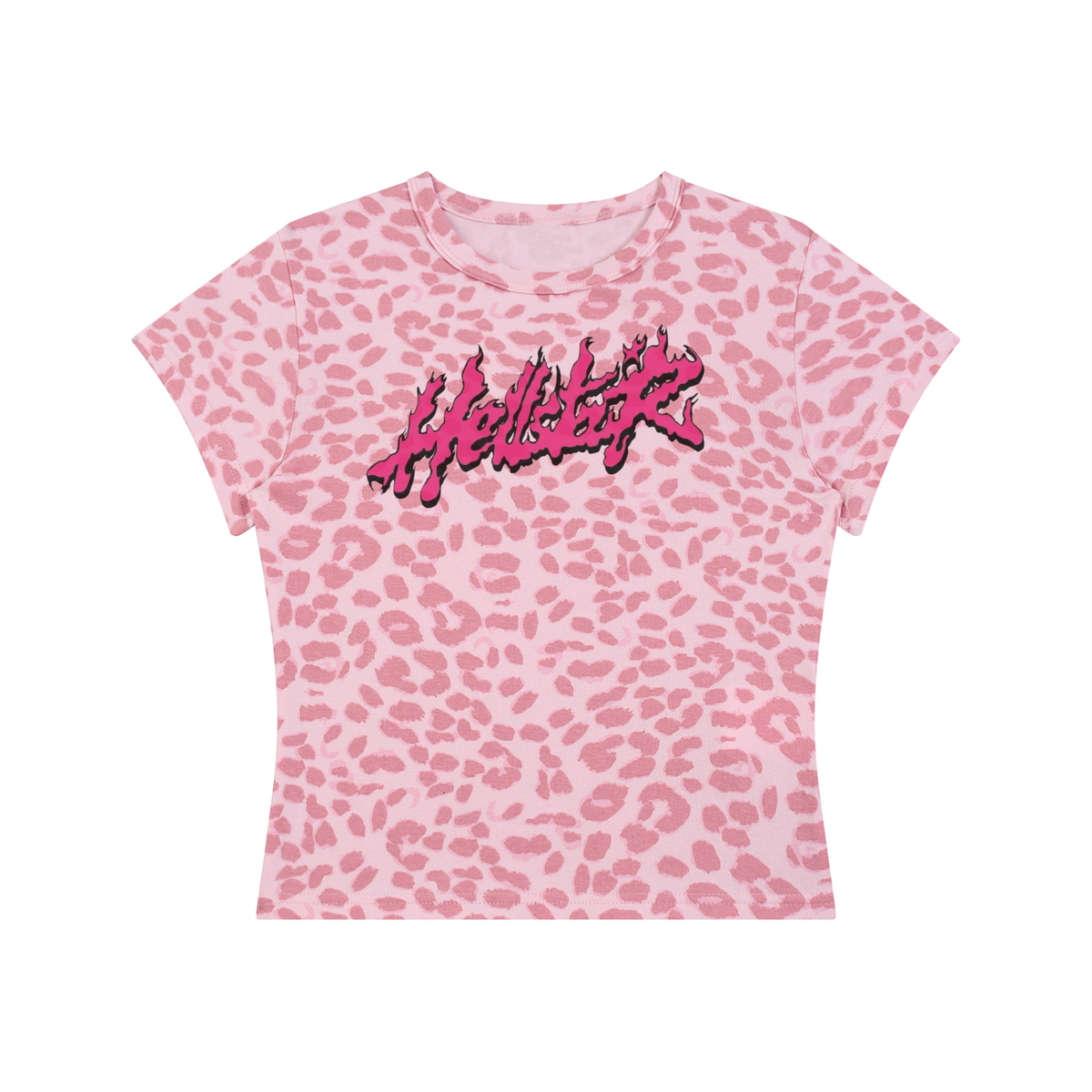 HellStar Women’s Leopard Print Crop T-Shirt
