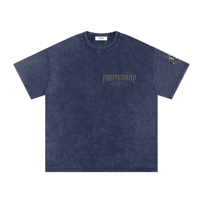 Snow Washed Oversized Cotton T-Shirt