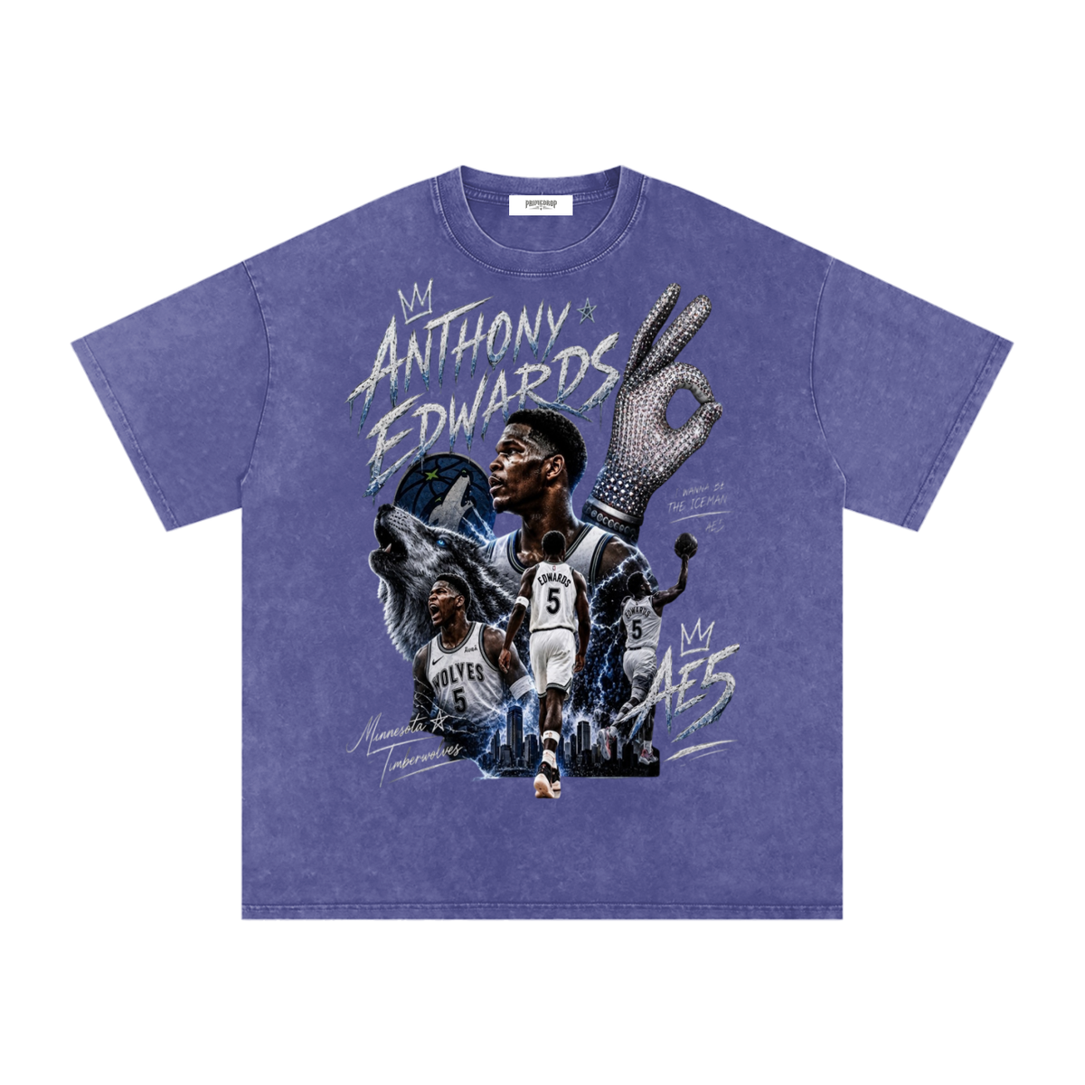 Iceman Ant Man Snow Washed Oversized Cotton T-Shirt