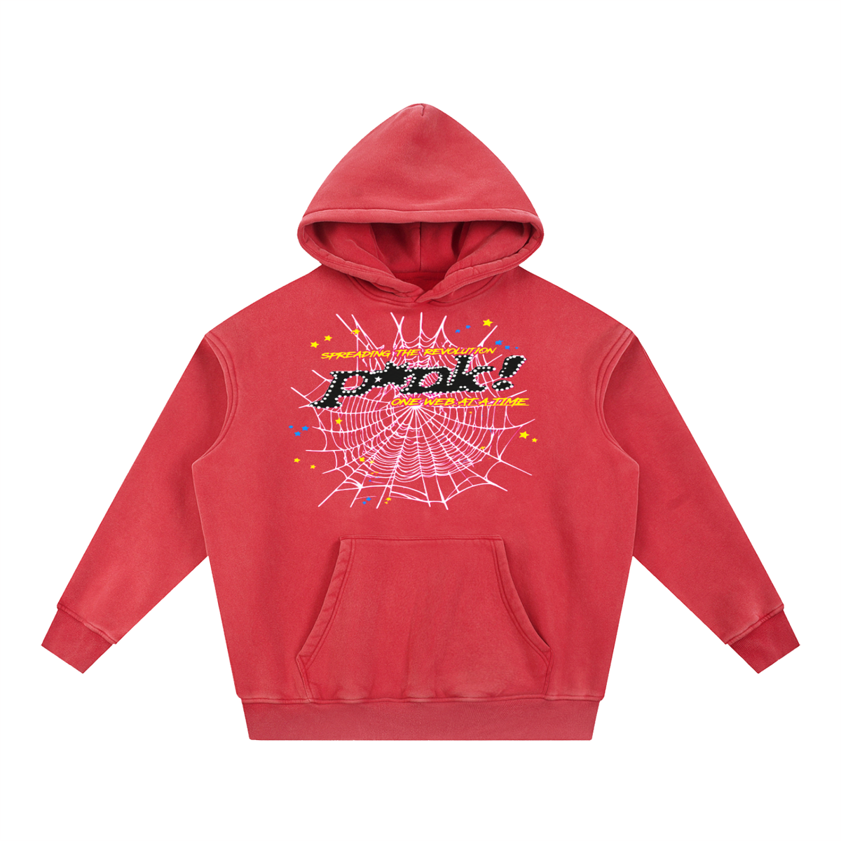 Pink Spyder Snow Wash Fleece Oversize Hoodie