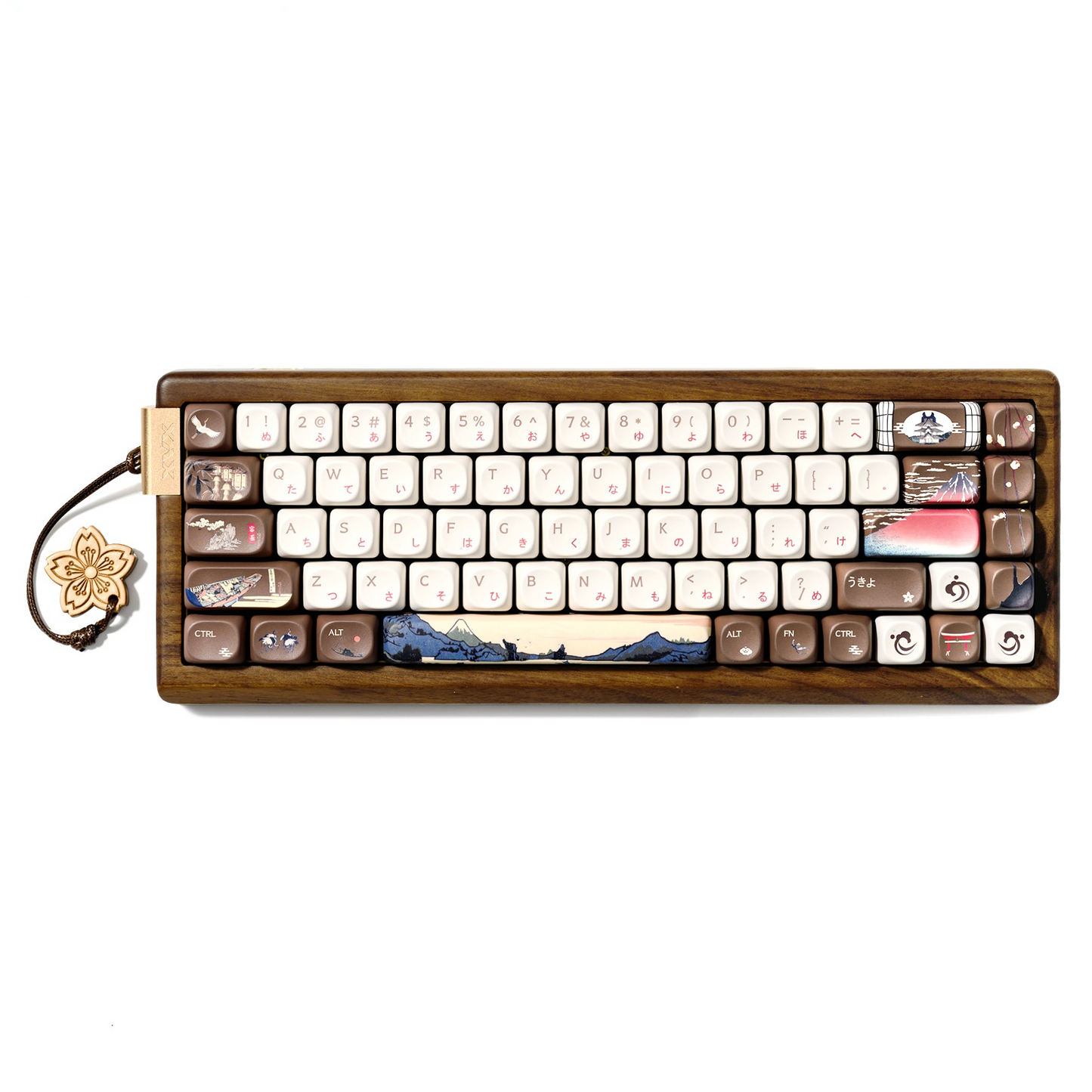 XVX MU68 FujiWave VIA Wireless Wooden Mechanical Keyboard