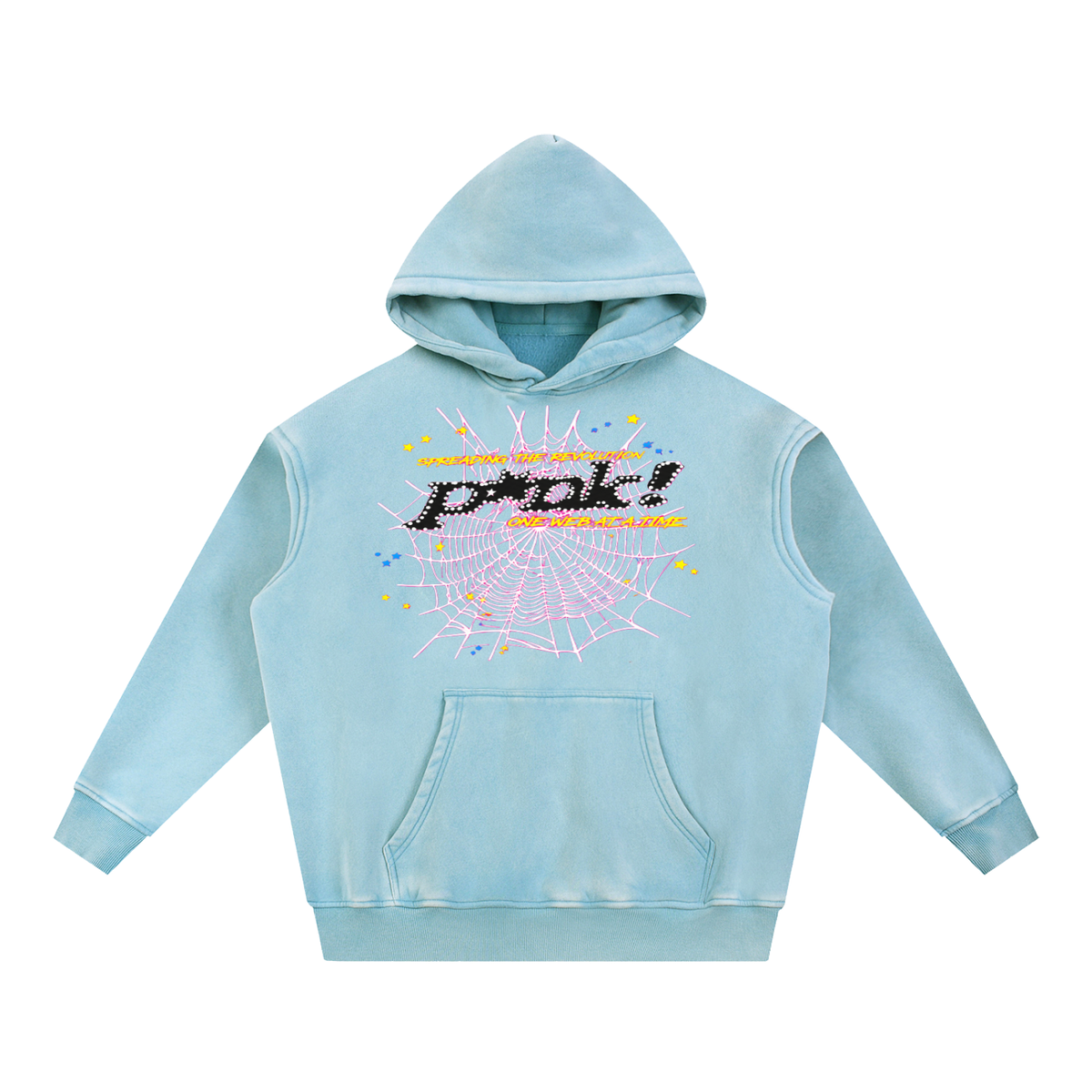 Pink Spyder Snow Wash Fleece Oversize Hoodie