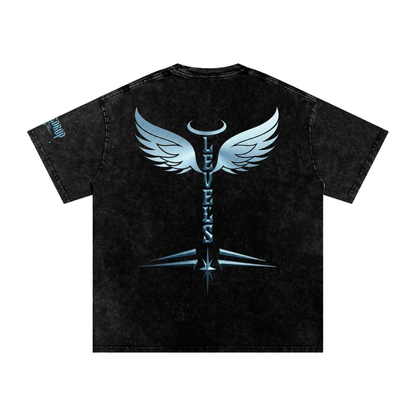 PD Trim Snow Washed Oversized Cotton T-Shirt