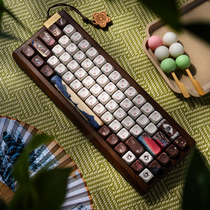 XVX MU68 FujiWave VIA Wireless Wooden Mechanical Keyboard