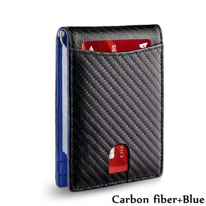 Synthetic Leather Slim Smart Wallet for Men Credit Card Holder RFID Blocking