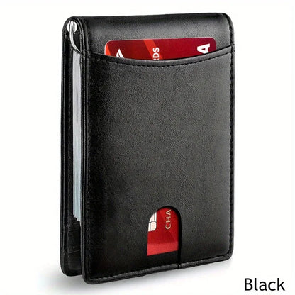 Synthetic Leather Slim Smart Wallet for Men Credit Card Holder RFID Blocking