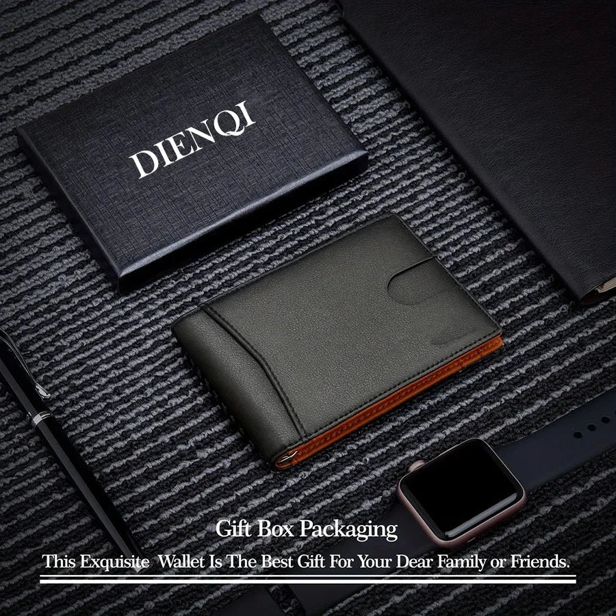 Synthetic Leather Slim Smart Wallet for Men Credit Card Holder RFID Blocking