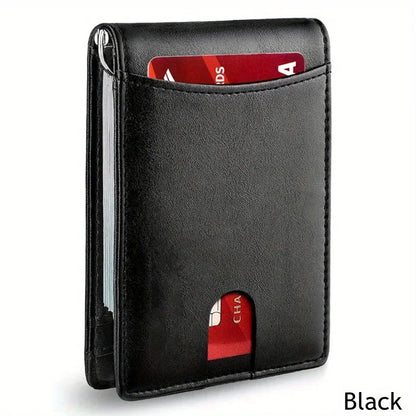 Synthetic Leather Slim Smart Wallet for Men Credit Card Holder RFID Blocking