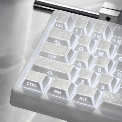 XVX PRISM Forged Carbon Shine-Through Cherry Profile 136-Key PBT Keycap Set