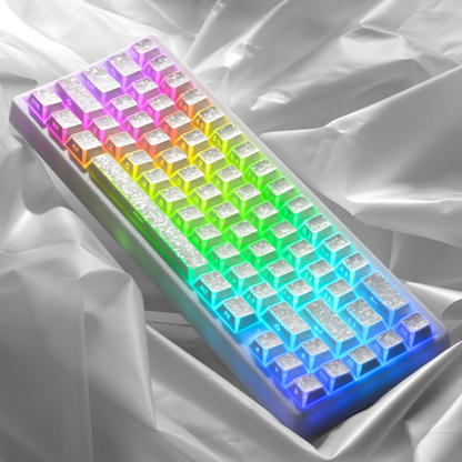 XVX PRISM Forged Carbon Shine-Through Cherry Profile 136-Key PBT Keycap Set