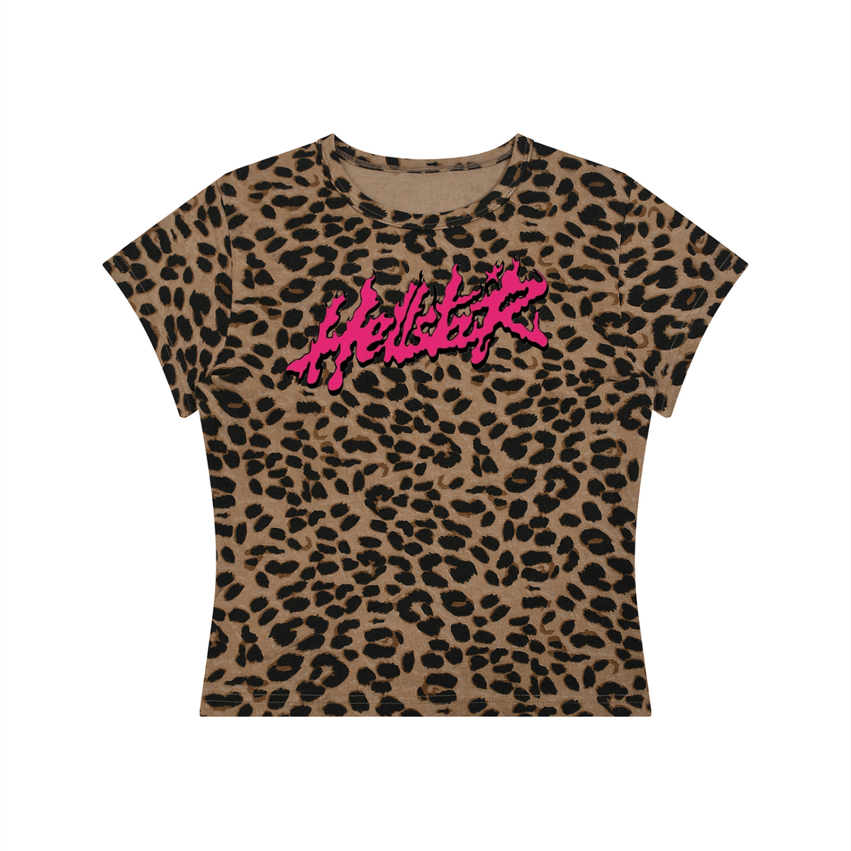 HellStar Women’s Leopard Print Crop T-Shirt
