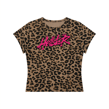 HellStar Women’s Leopard Print Crop T-Shirt