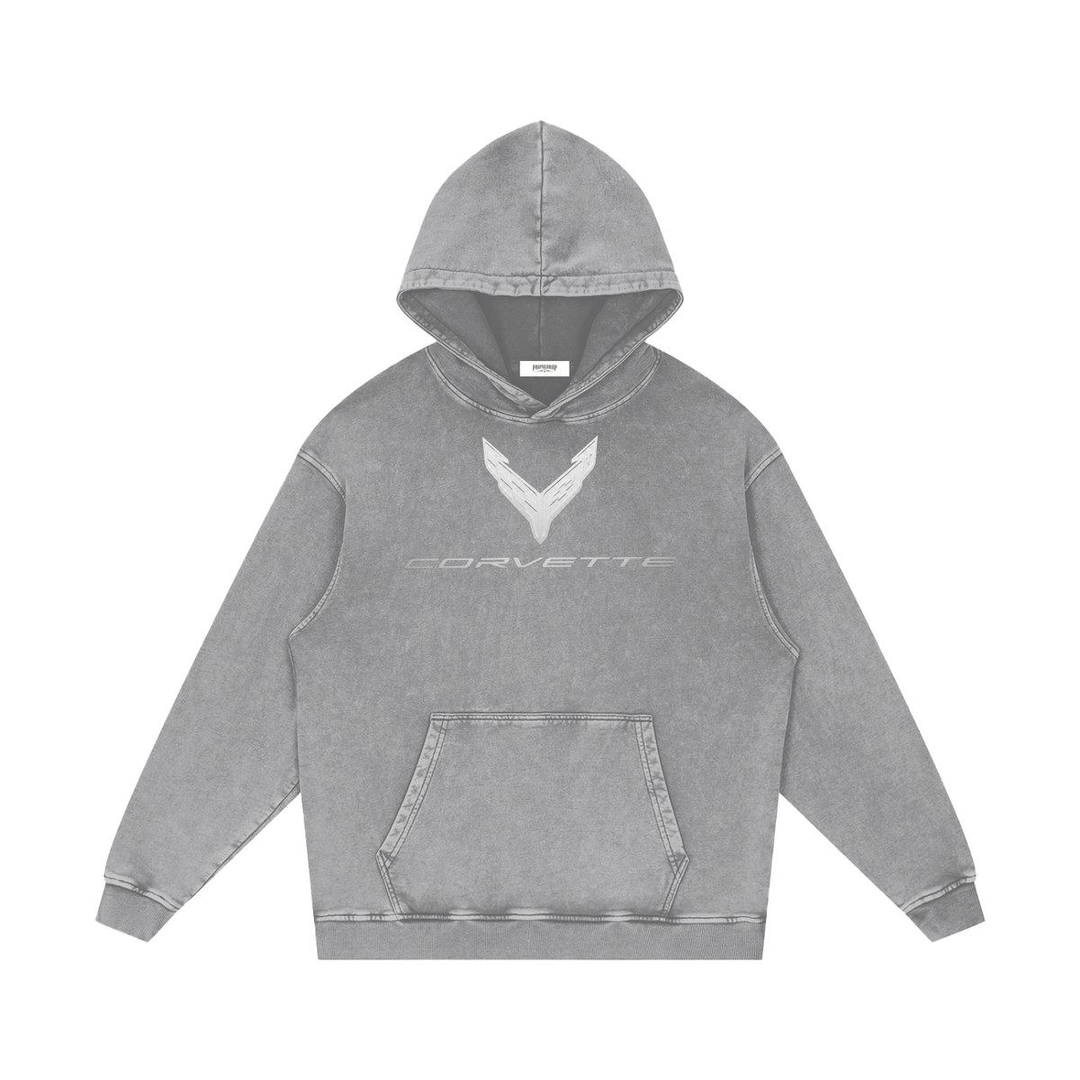 Corvette C8 ZR1X Snow Washed Loose Cotton Hoodie