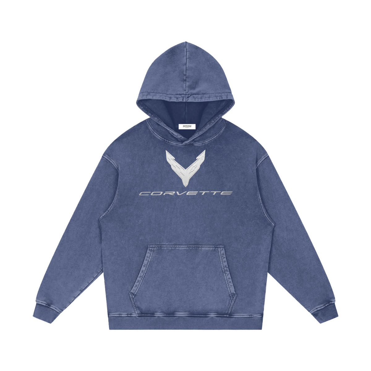 Corvette C8 ZR1X Snow Washed Loose Cotton Hoodie